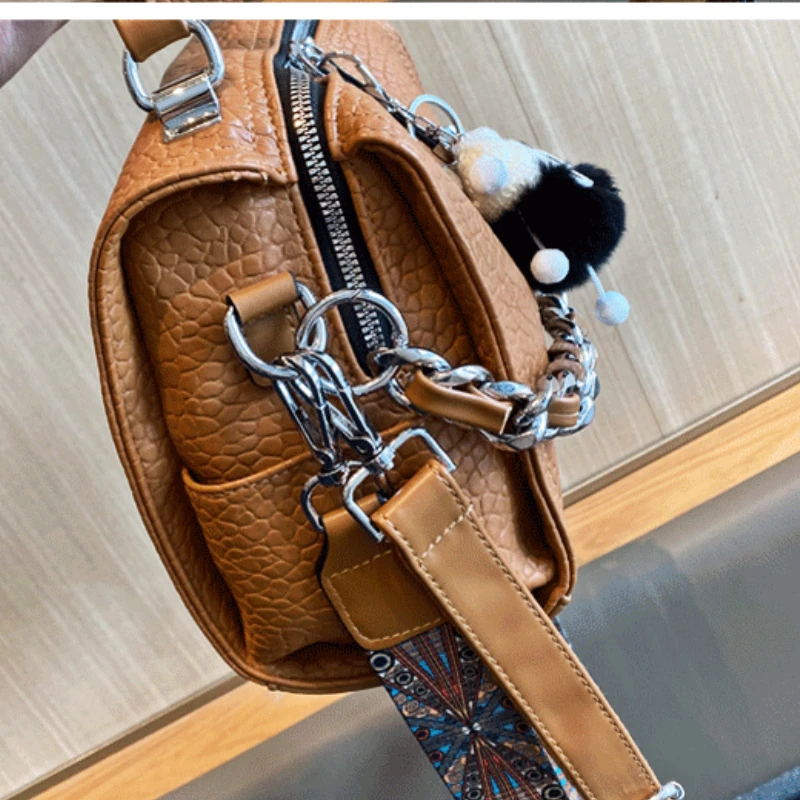 Fashion Hand Bag Women Chain Soft Leather Boston Shoulder Bag Women Large Capacity Office Bolsas de mujer Top Handle Handbag