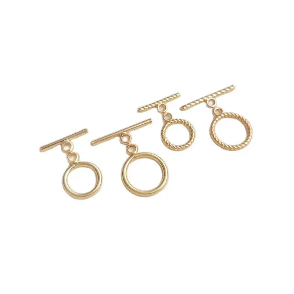 

14K Plating Gold Filled You small OT buckle end buckle DIY chain bracelet necklace first accessories connection accessories