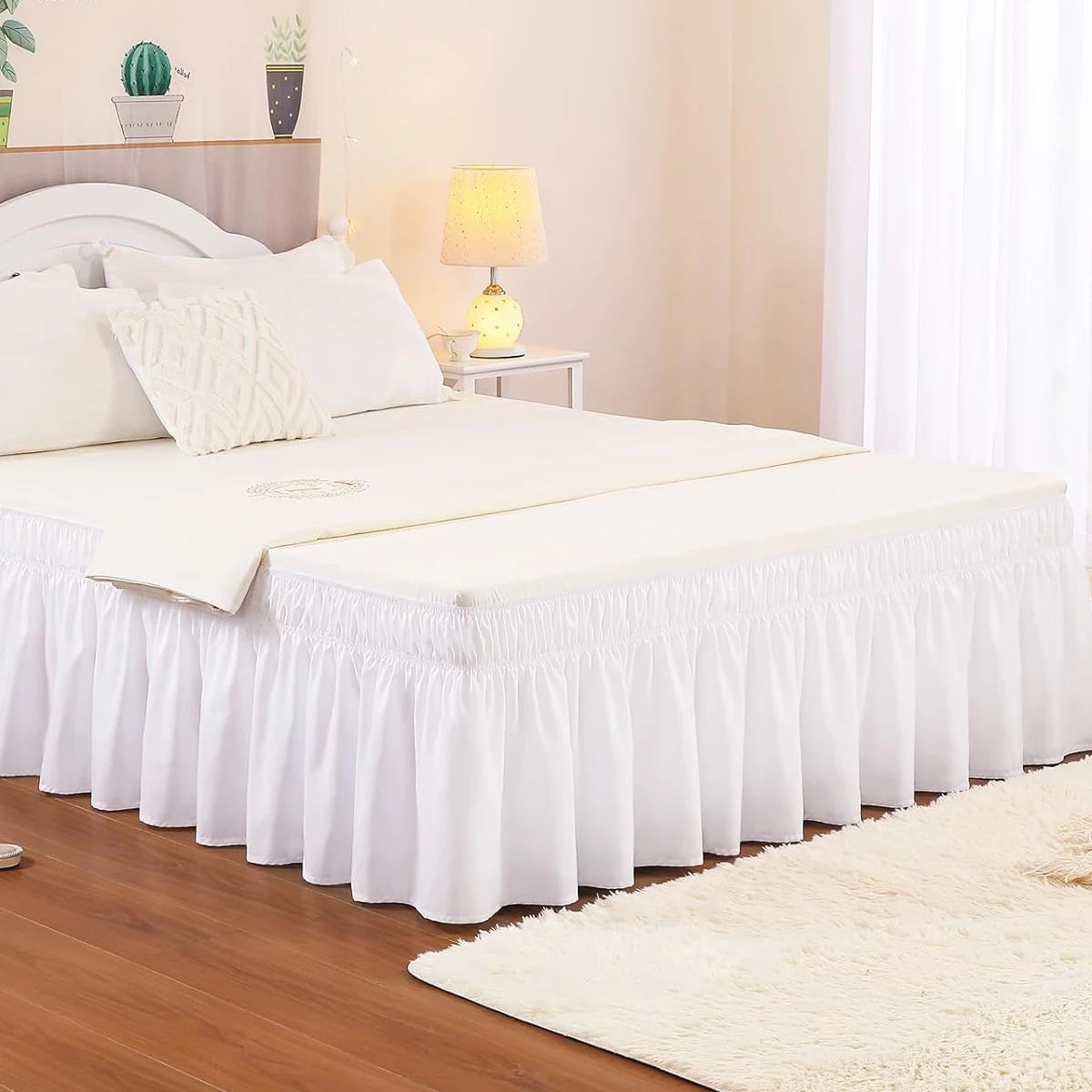 Эластичная юбка для шампуня с обручем матраса Cama 4 размера 14 дюймов роскошная