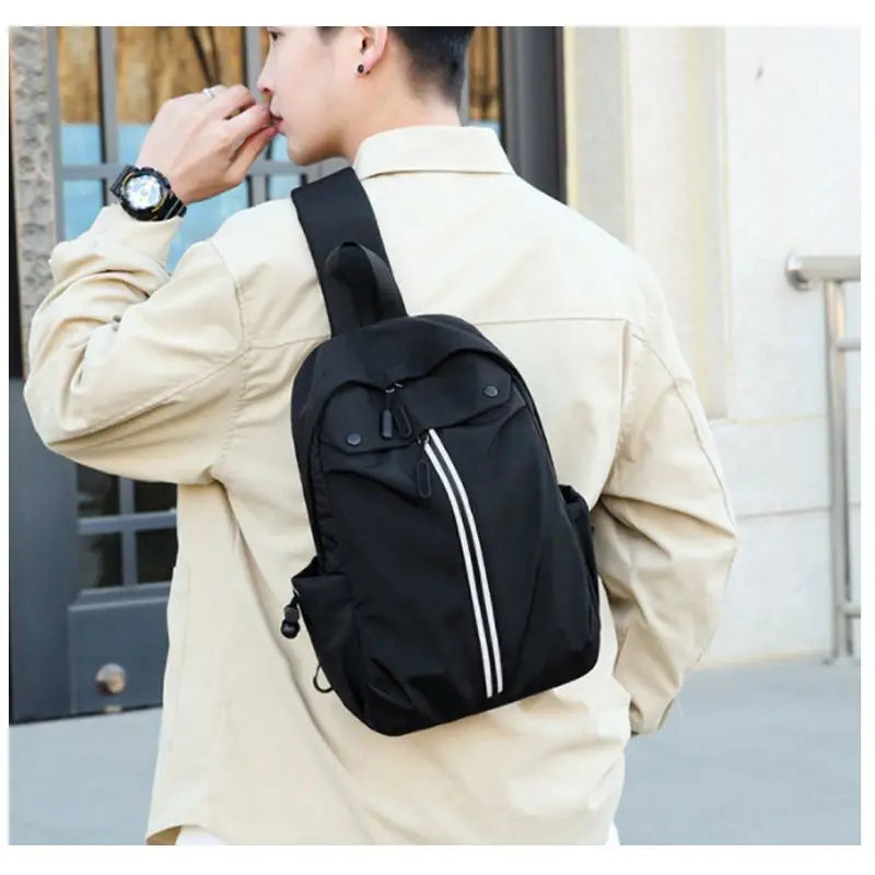 New Large Capacity Chest Bag For Men's Shoulder Bag Oxford Cloth Chest Small Backpack Student Trend One Shoulder Bag For Women