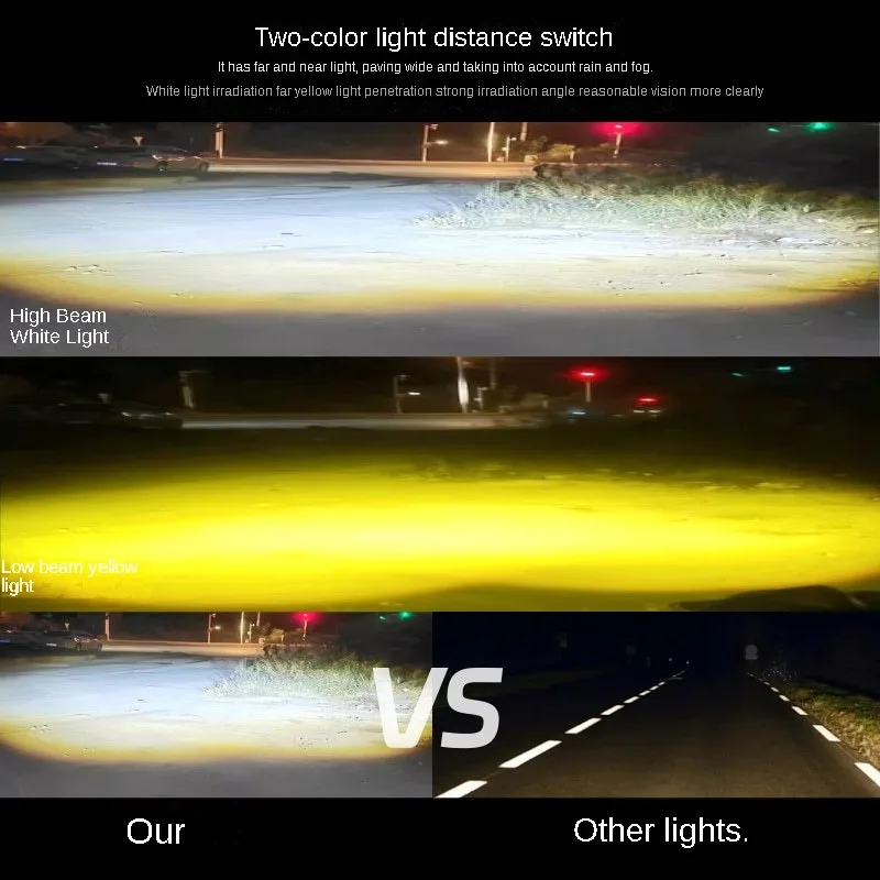 Мощная Светодиодная Фара Для Мотоцикла 50 Вт Широкое Напряжение 12–36 В