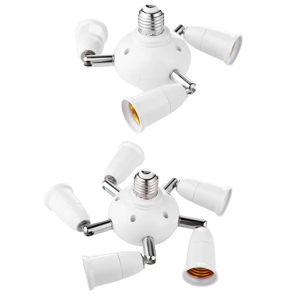 

E27 Lamp Socket Splitter Adjustable Lamp Base Holder LED Bulb Adapter Light Extented Converter Lighting Accessories