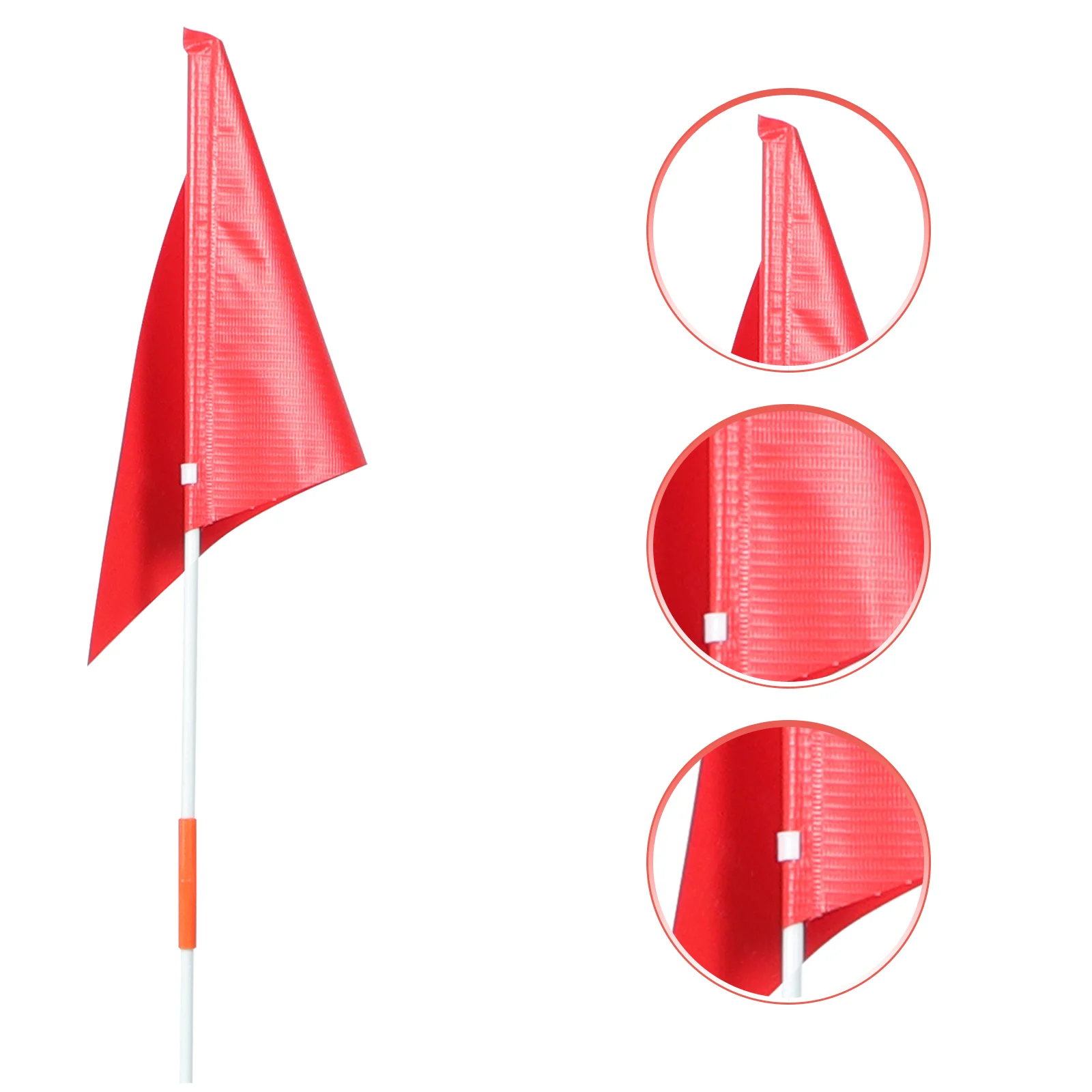 

1 Set of Professional Fiberglass Pole Wear-resistant Safety Flag Advertising Cycling Flag