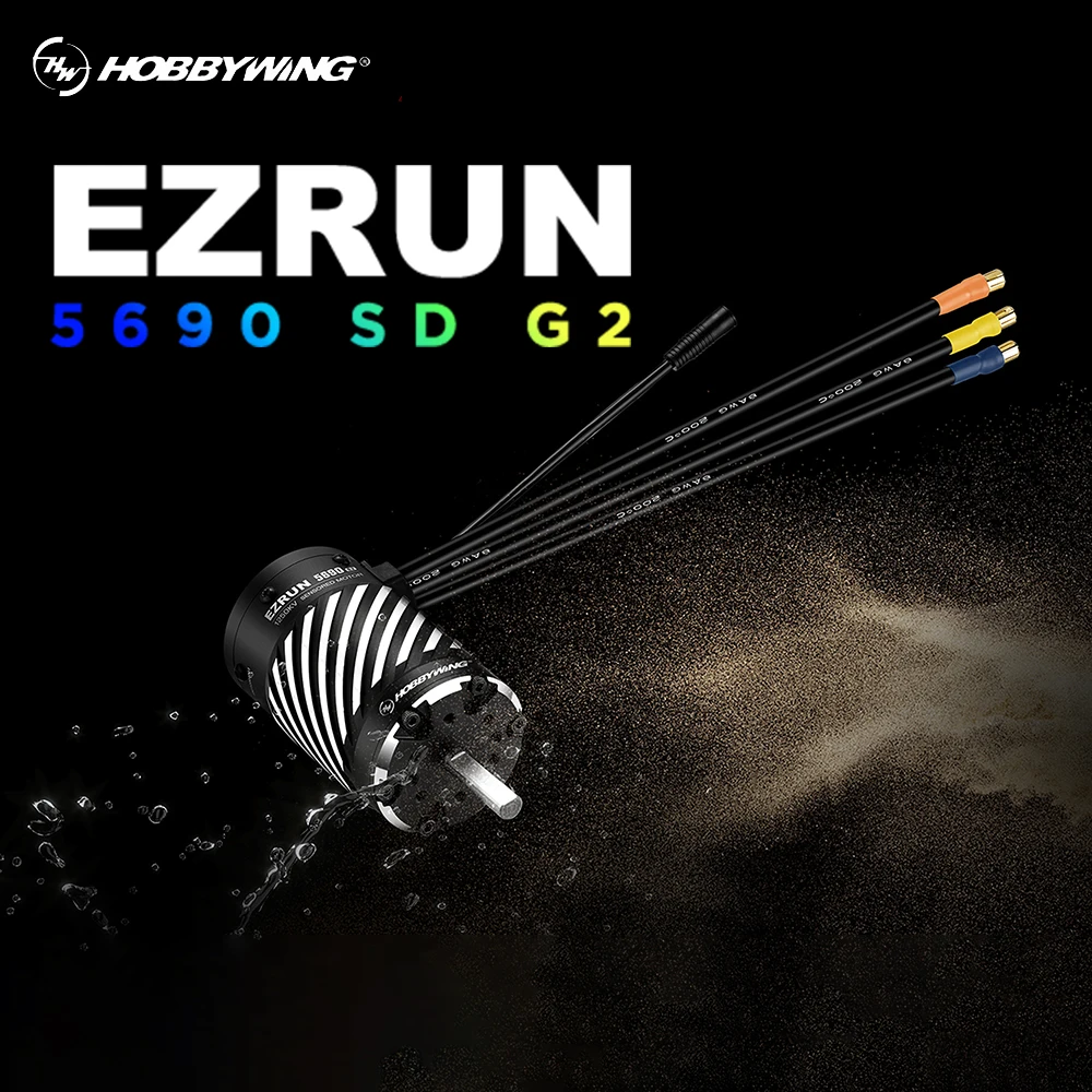 

HOBBYWING EZRUN 5690 G2 1250KV сенсорные Бесколлекторные двигатели для 1/5 1/6 радиоуправляемых моделей автомобилей