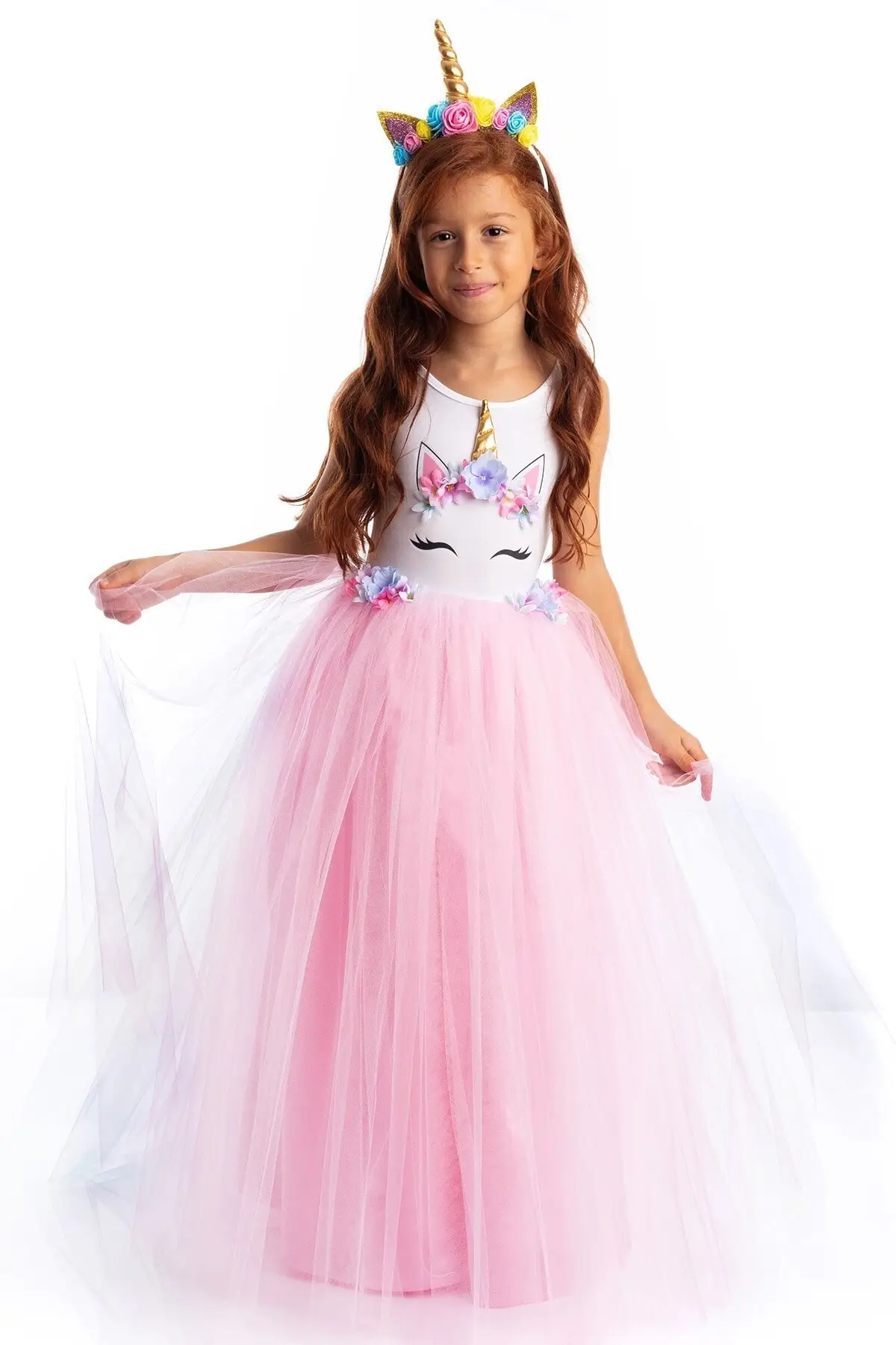 

Unicorn Dress Pink Fluffy Princess Costume, Party, Festival, Wedding, Engagement, Prom, Leisure Special
