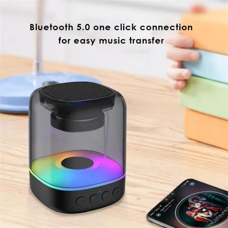 

2023 RGB Colorful Wireless Bluetooth-compatible Subwoofer Speaker Desktop Card U Disk Personalized Gift Audio