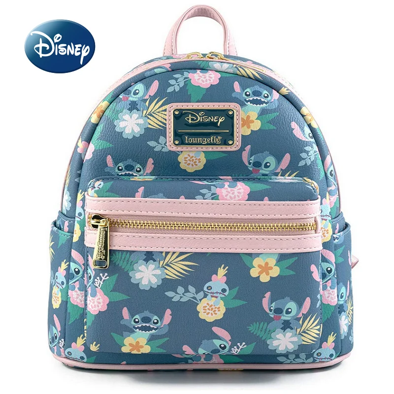 Disney Stitch Original New Women's Backpack Luxury Brand Mini Backpack Cartoon Cute Children's Book Bag Casual Women's Bag