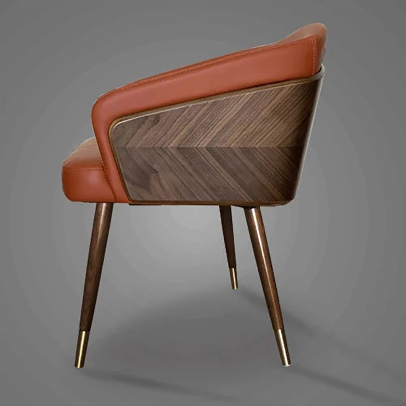 

Nordic Minimalist Dining Chair Luxury Wooden Armchair High Quality Chairs Comfortable Events Silla Comedor Furniture HY50DC
