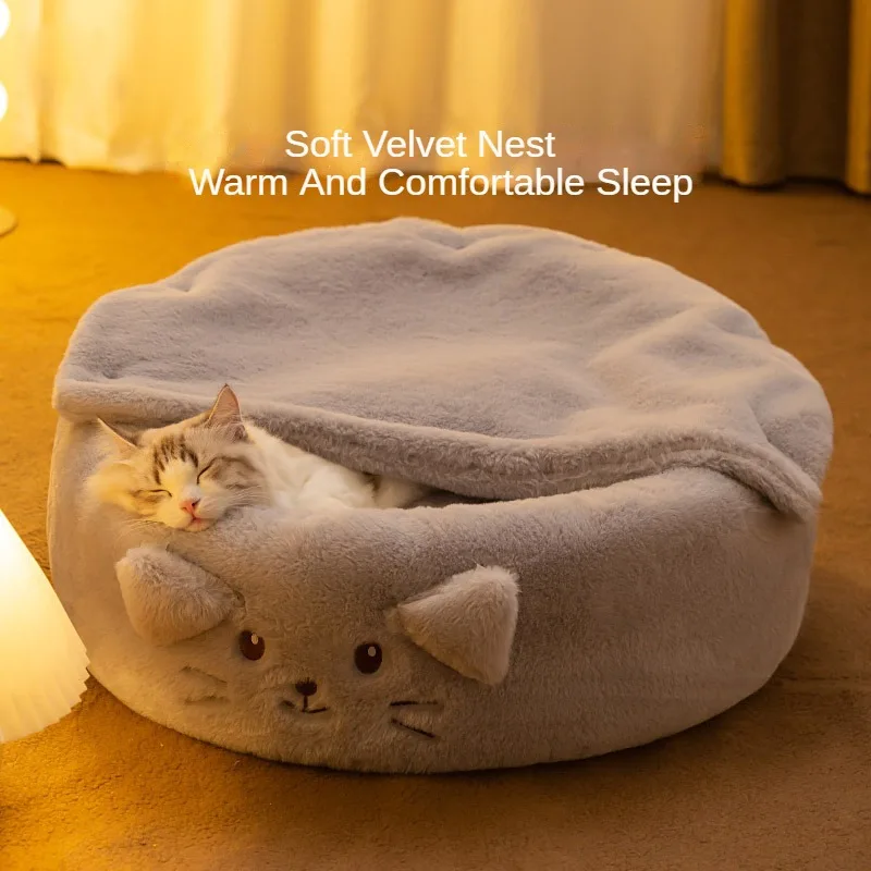 

Cat Kennel, Warm in Winter, Enclosed Cat Kennel, Kitten Mat, Dog Kennel, Universal Winter Pet Supplies for All Seasons