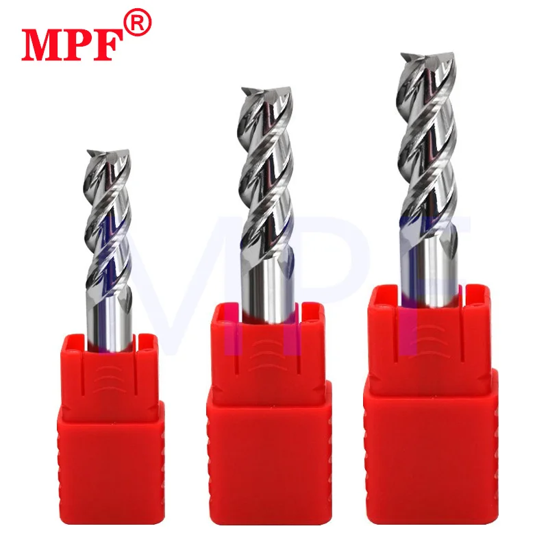 

Фреза с покрытием из сплава, инструмент из вольфрамовой стали по алюминию, обработка с ЧПУ, 3-лезвые концевые фрезы, верхняя фреза, фреза по дереву