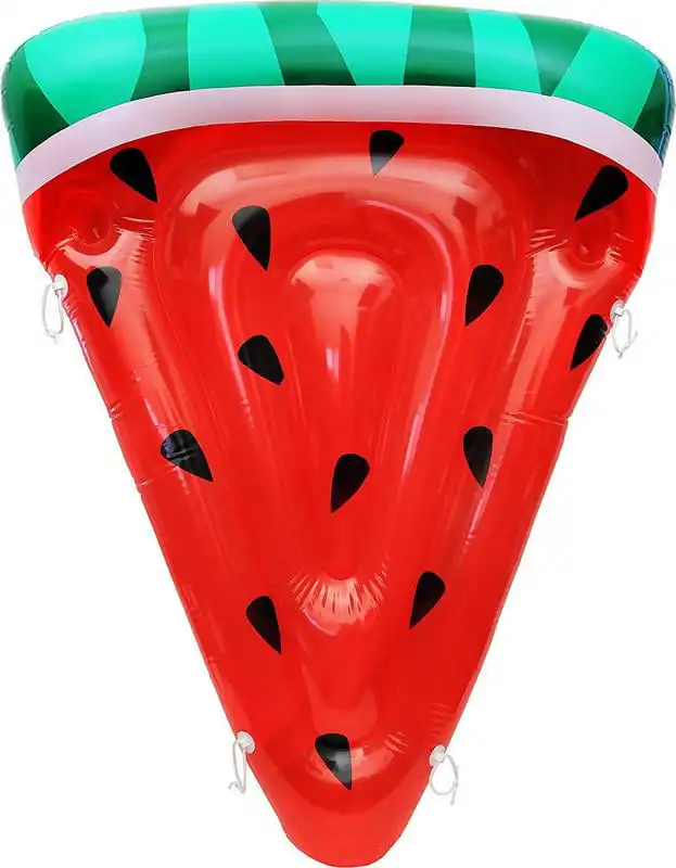 

Giant Inflatable Watermelon Slice Pool Lounger with Connectors and Cup Holder 6 x 5 Feet