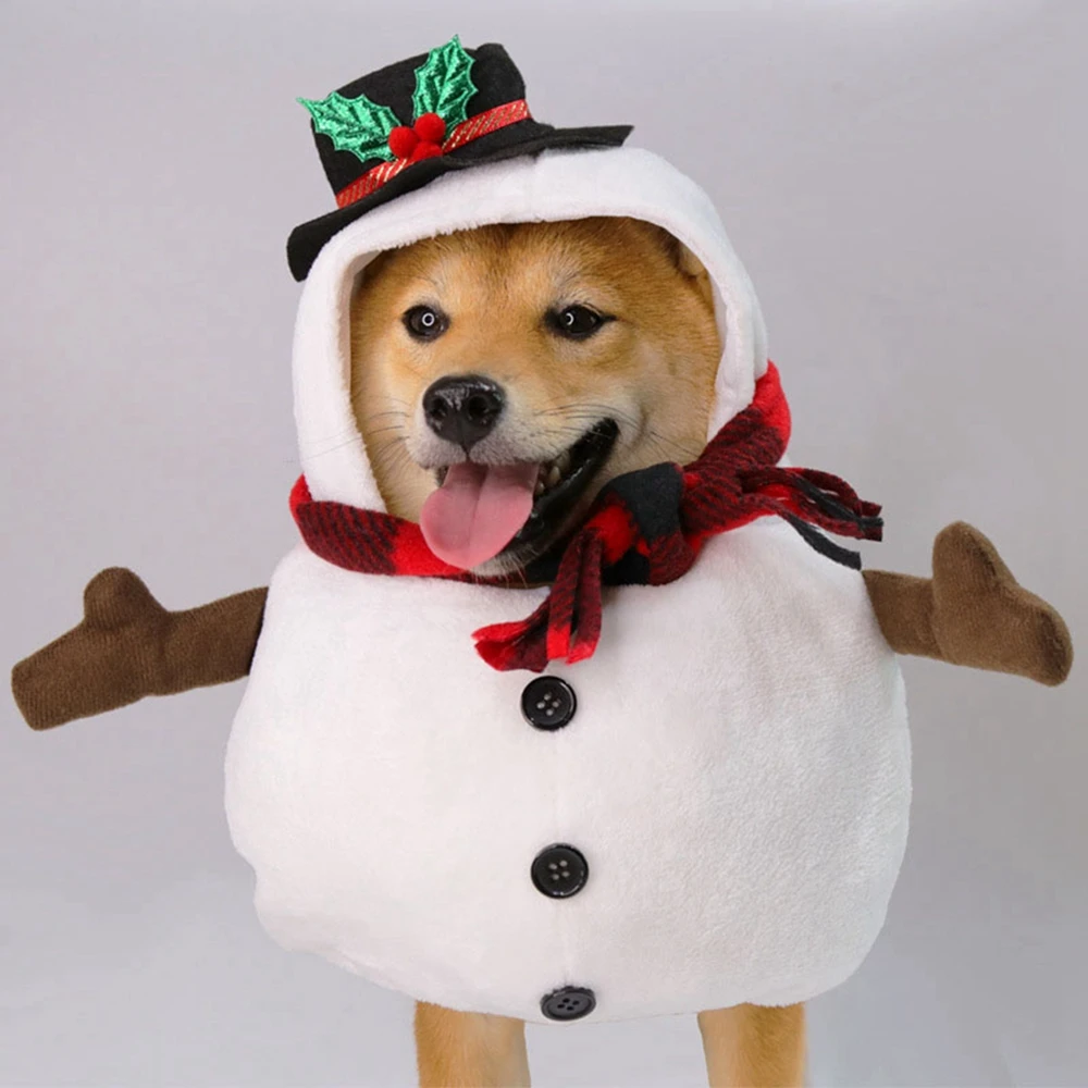 

Christmas Dog Fancy Dress Clothes Pet Snowman Costumes for Small Medium Dogs New Year Christmas Pet Coat Chihuahua Clothing