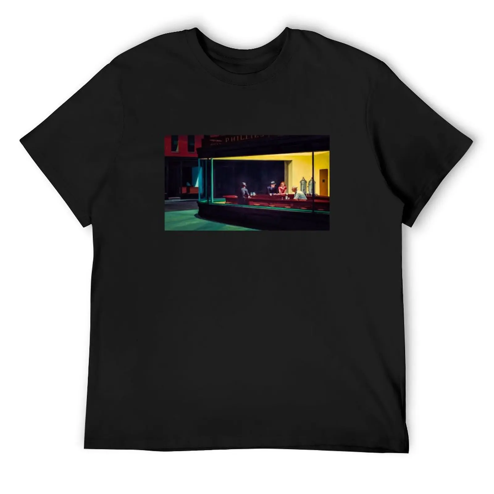 Nighthawks-футболка Эдварда Хоппера летние топы с графикой быстросохнущие рубашки