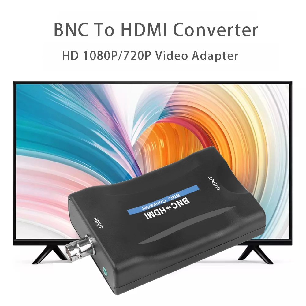 Преобразователь BNC в HDMI-совместимый преобразователь 1080P/720P для видеорегистратора