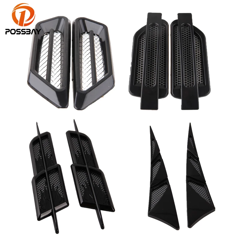 

POSSBAY универсальный авто автомобильный Грузовик крыло на выходе воздушный поток всасываемого капюшон Vent Fender декоративные Стикеры