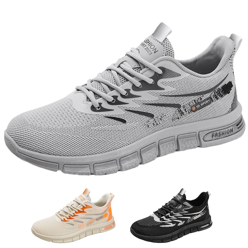 NEW Fashion Breathable Men's Casual Sneakers Adult Teenagers Outdoor Running Shoes Walking Shoes School Sports Shoes 39-44#