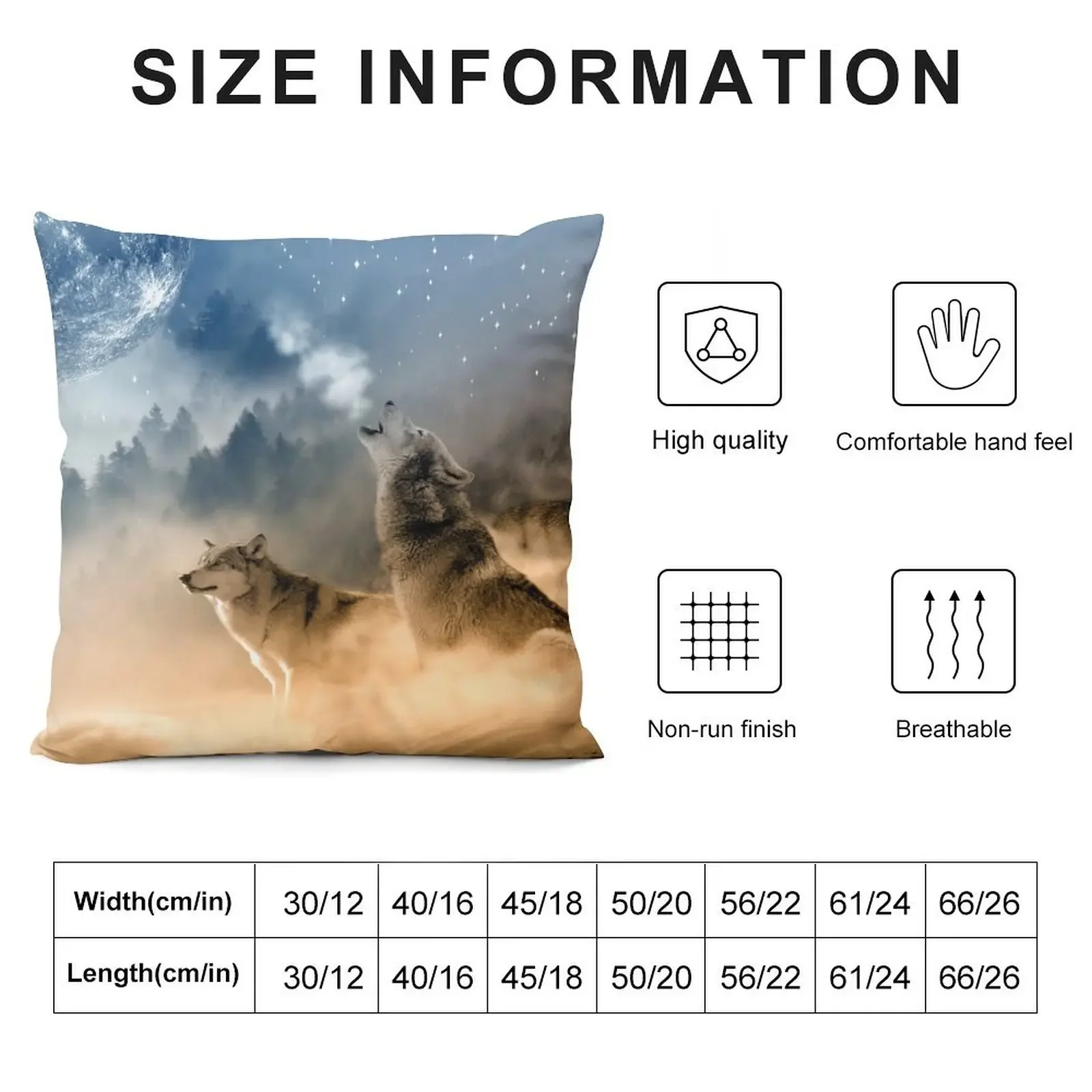 Подушка с изображением волка аниме подушки для декоративного дивана наволочка