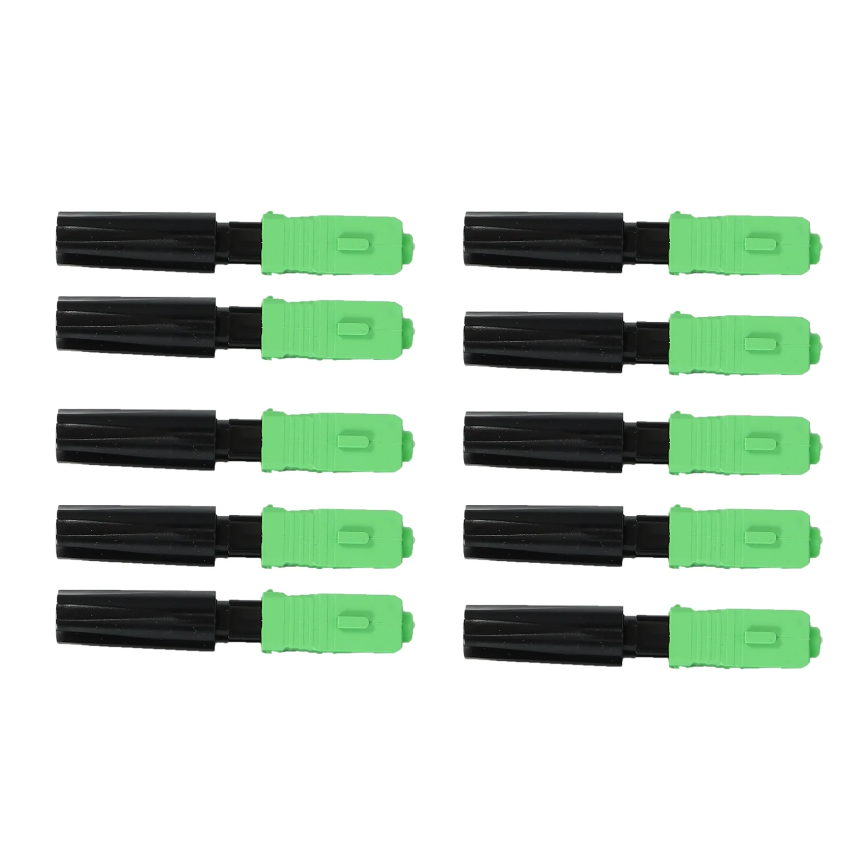 

10pcs Ftth Embedded Quick Connector SC/ Green Plastic Fiber Optic Connector