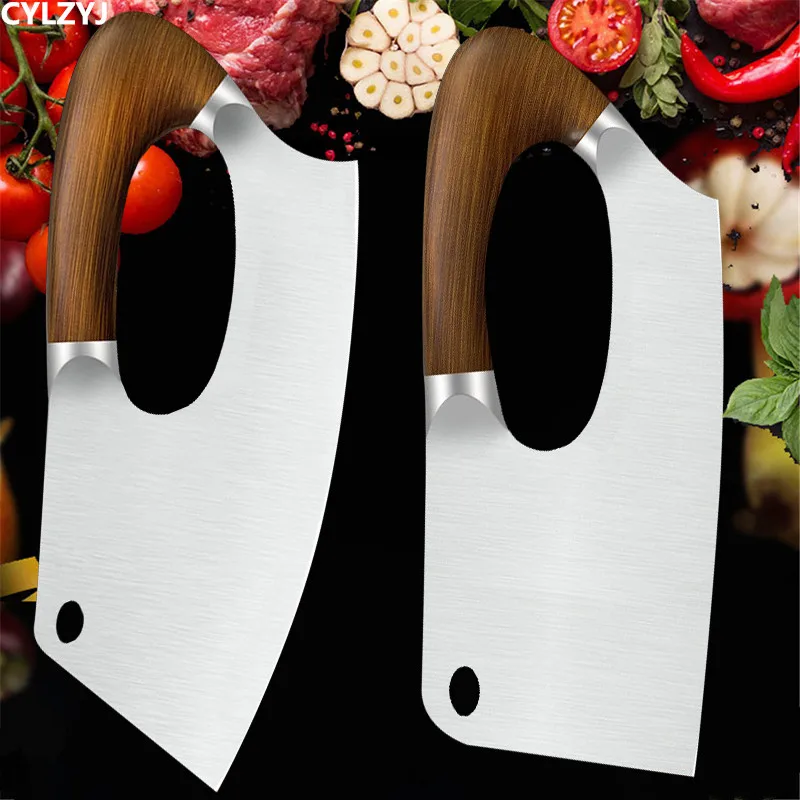 Экономичный кухонный нож китайский новый дизайн из нержавеющей стали для резки