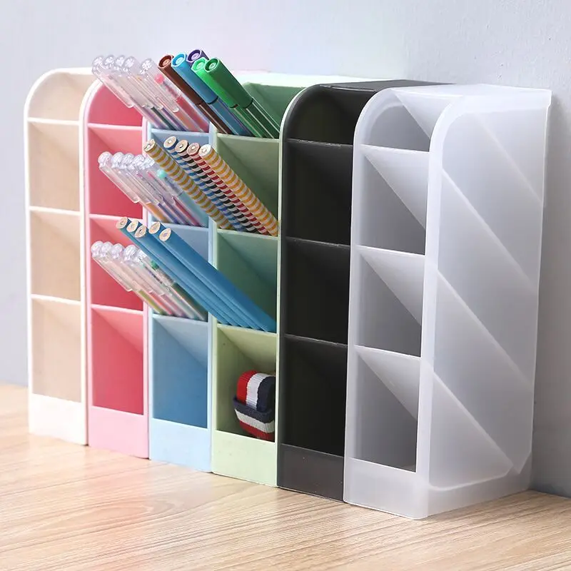 

Office Desk Organizer Accessories Pen Holder Desktop Stationery Storage Oblique Insertion Pencil Stand for School Supplies 2022