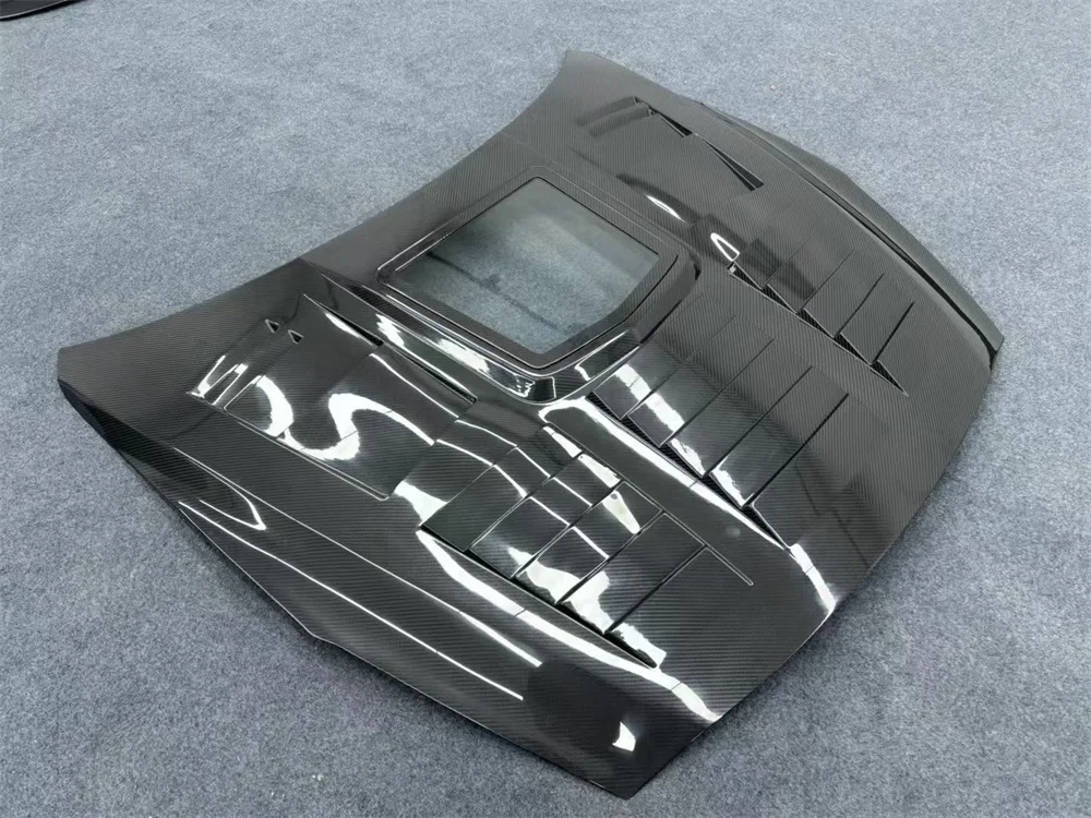 3K настоящий сухой углеродное волокно прозрачное стекло передний капот