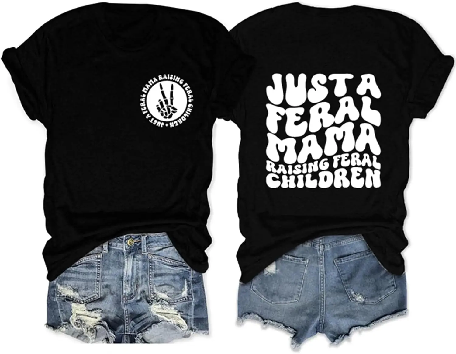 Женская футболка с рисунком мамы Just A Feral летняя повседневная 2019