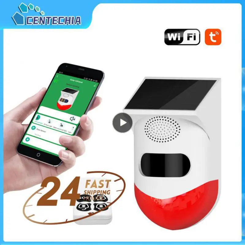 

Tuya Motion Sensor Remote Control Solar Energy Movement Detector Waterproof Tuya Wifi Human Body Infrared Lamp Wifi Alarm Lamp