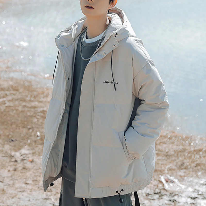 Oversized Pockets Loose Plus Velvet Women's Long-sleeve Streetwear Hoodie Letter Print Zipper Jacket Blouson Y2k Puffer Jacket