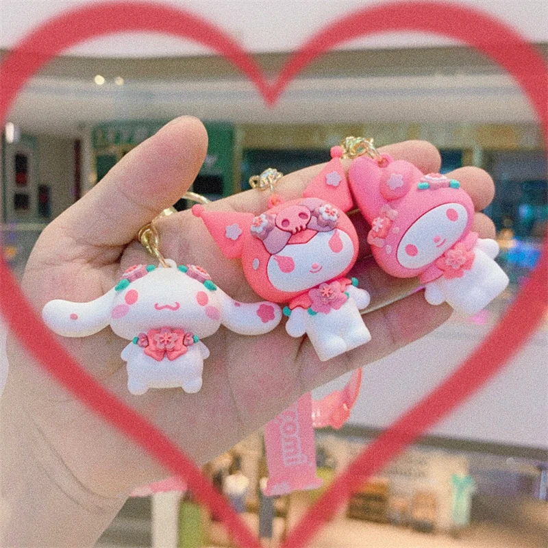 

Милая куроми мелодия, фигурка, модель, игрушки, мультяшный розовый Коричный помпон, пуриновая модель, подвеска для детей, милая аниме, периферийные подарки