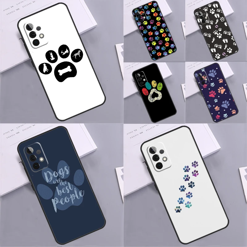 Фото Чехол с принтом собачьей лапы и красочным узором для Samsung Galaxy A36 A26 A16 A05 A06 A54 A34 A14 A22 A32 A52 A55 A35 A15 A53 A13 A56 №1
