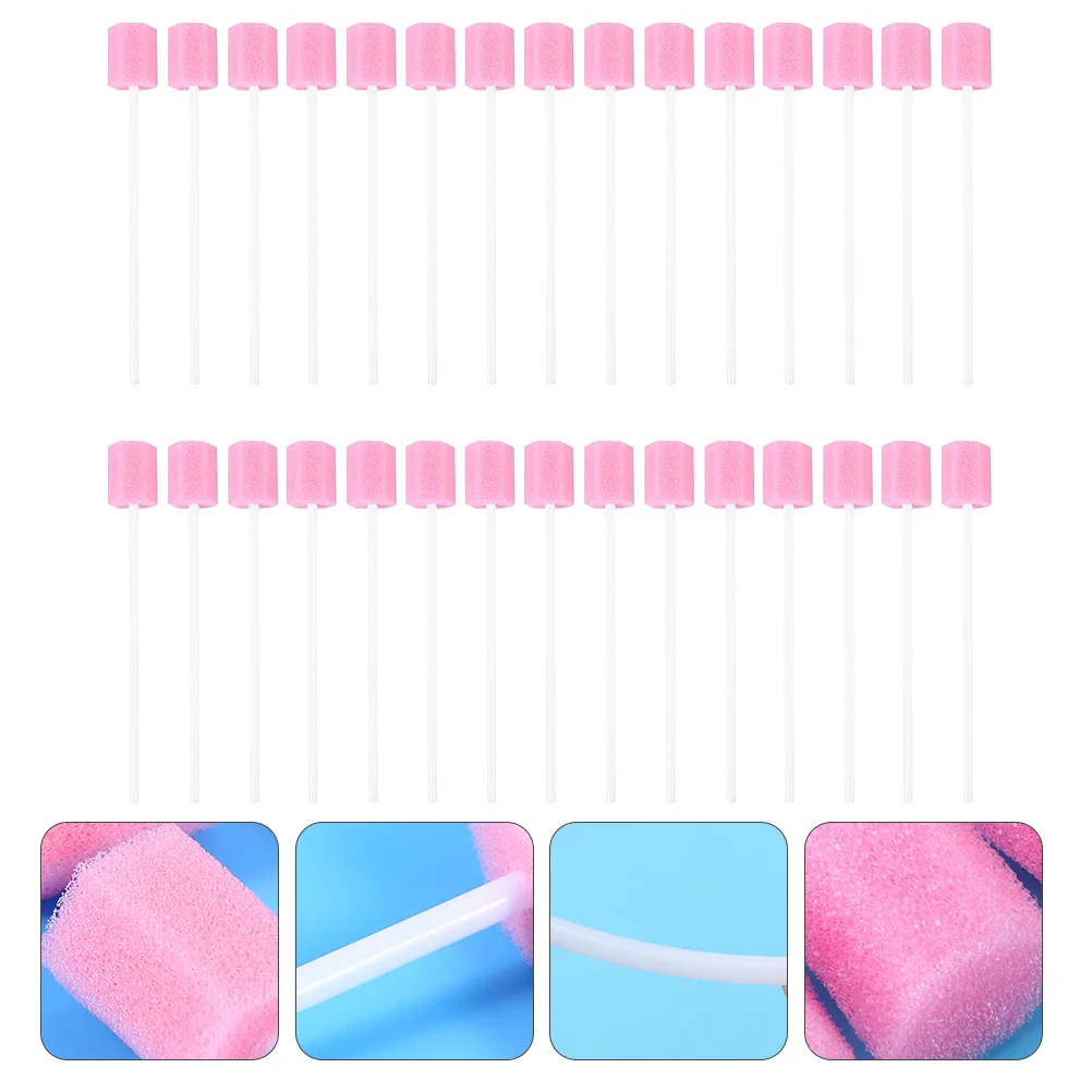 

Disposable Sponge Stick Oral Sponges Mouth Swabs Foam Cleaners Baby Toothbrushes Mini