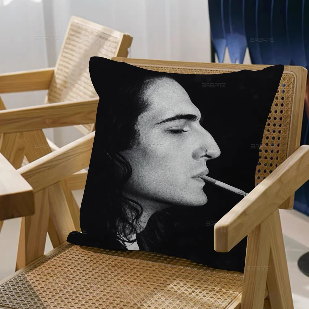 Maneskin Damiano David Pillow Gift Home Office Decoration Bedroom Sofa Car Cushion CoverPillow Case
