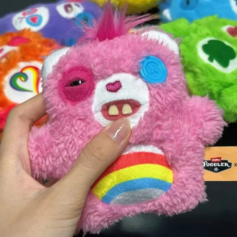 Фото Горячая распродажа: Оригинальные плюшевые брелоки Fuggler X Care Bears, серия Blind Box, коллекция плюшевых игрушек-подвесок, сюрприз-подарки №4