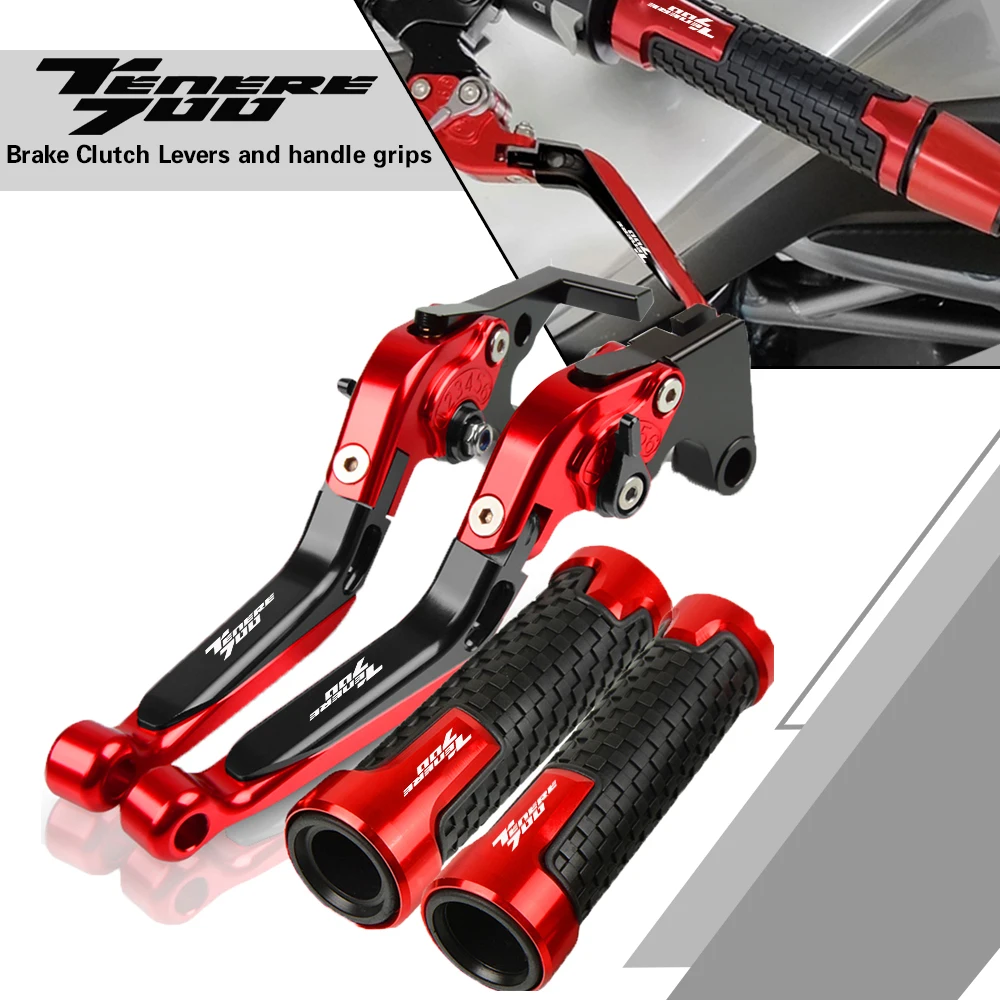 

For YAMAHA TENERE 700 TENERE700 TENERE-700 2021 2020 2019 Motorcycle CNC Aluminum Brake Clutch Lever Handlebar Handle Grips Ends