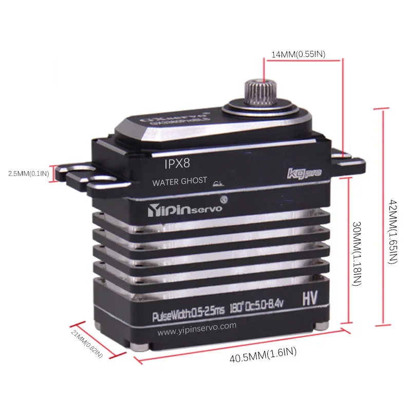 Водонепроницаемый сервомотор Yipinservo 80kgpro с крутящим моментом без сердечника 12 В