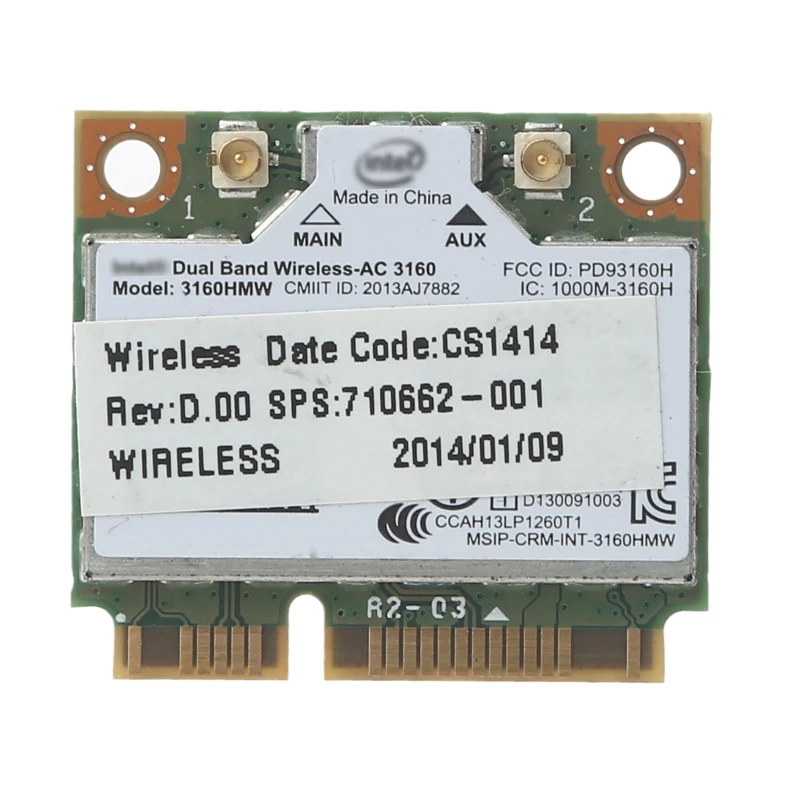 A9LC для intel Dual Band Wireless-AC 3160 3160HMW Half Mini PCI-E Wifi bluetooth 4 0 Wlan-карты HP SPS 784638-005 |