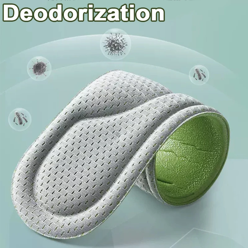 2PCS Soft Memory Foam Insoles for Shoes Men Women Deodorant Absorb-Sweat Massage Sport Insole Feet Orthopedic Shoe Sole Running