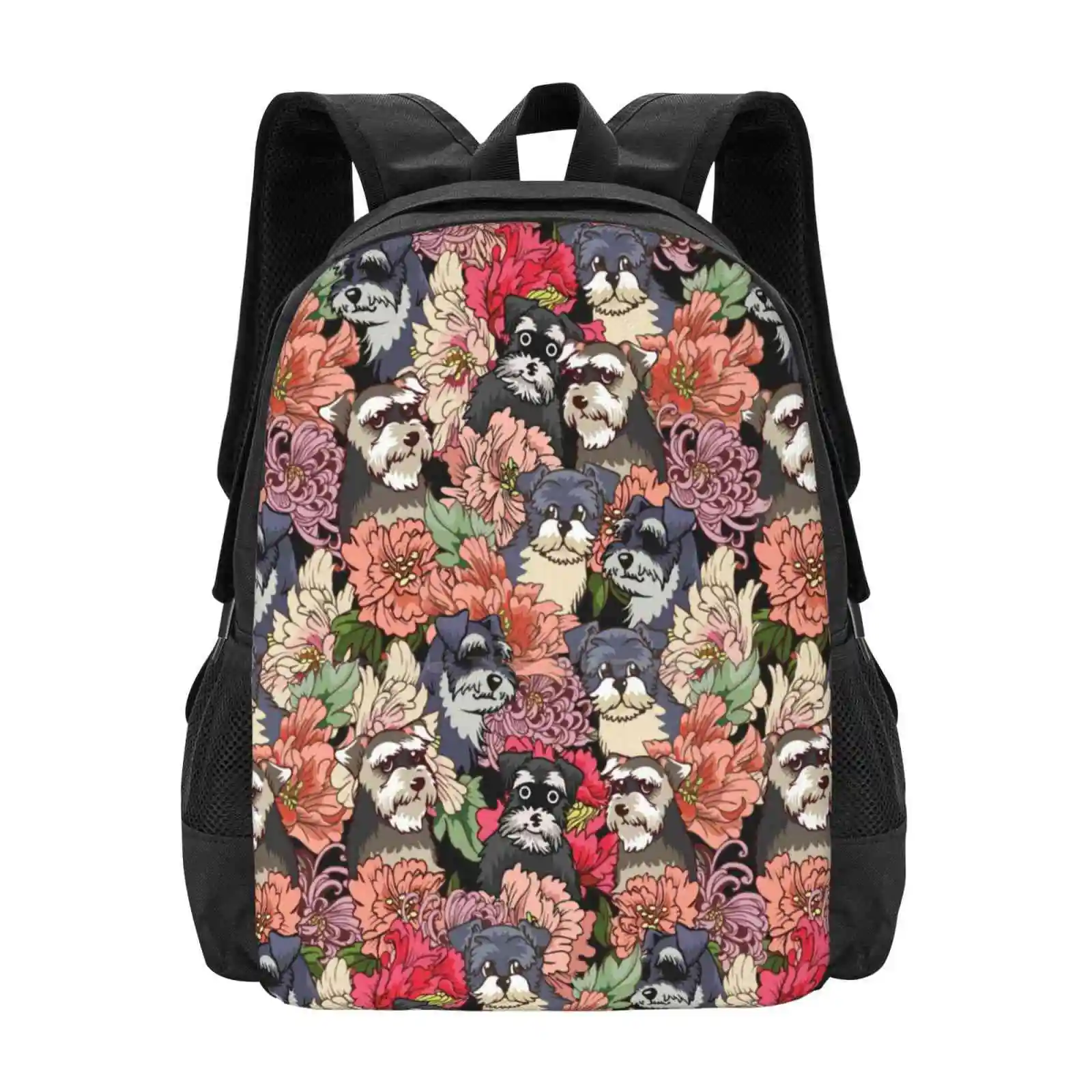 Школьный рюкзак с принтом из натуральных собак