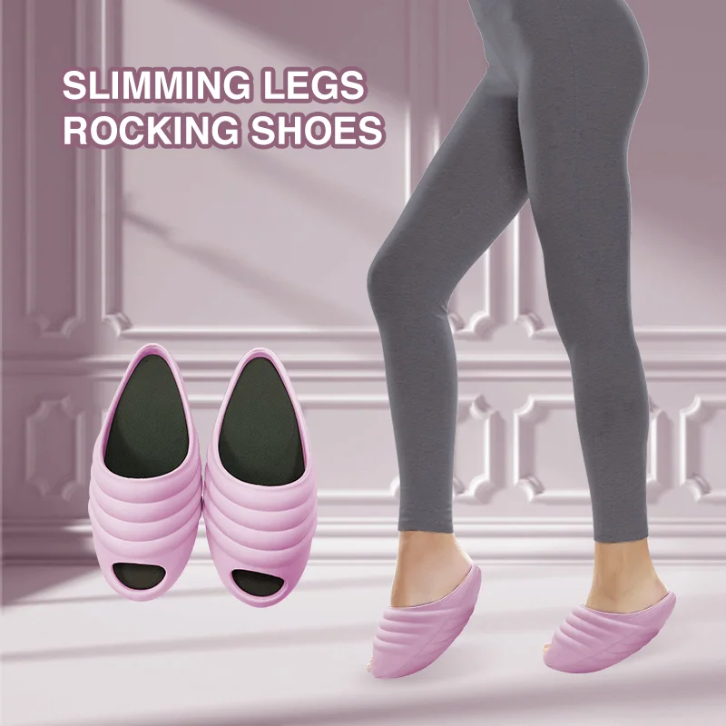 Zapatilla de masaje de Yoga para mujer, calzado deportivo de belleza adelgazante, con forma de concha de Color, para adelgazar las piernas