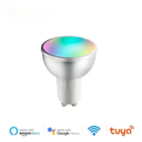 wifi smart light bulb gu10 spotlight 5w rgbcwww 2700 6500k smart bulb app remote control rgb light lamp for alexa google home