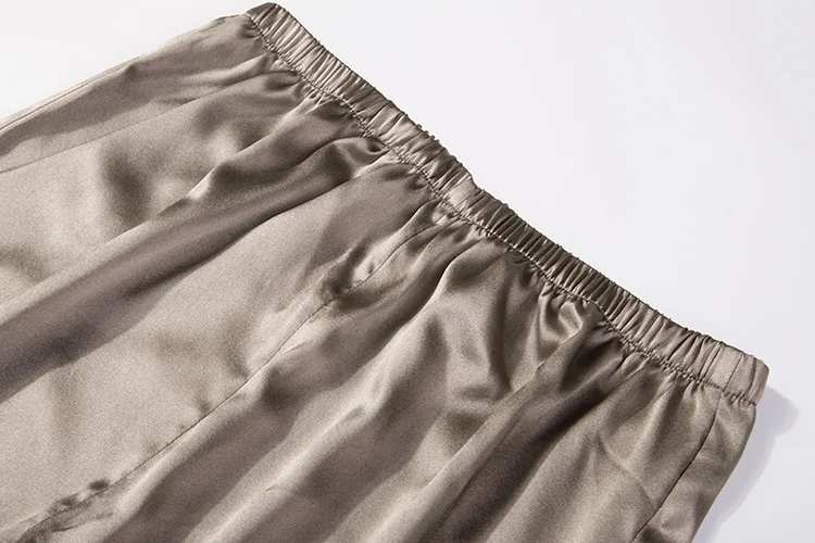 Женские свободные длинные брюки из 100% чистого шелка утепленные мягкие модные с