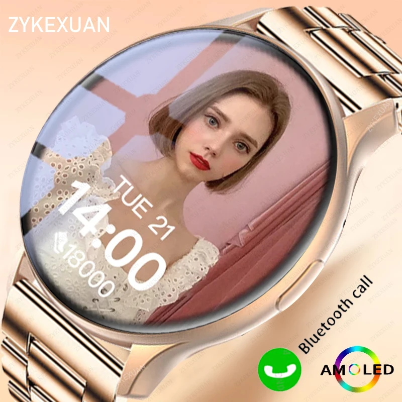

2023 New Smart Watch Woman Fitness Sports Band Waterproof Heart Rate Tracker Local Music Connect TWS AMOLED HD Screen Smartwatch