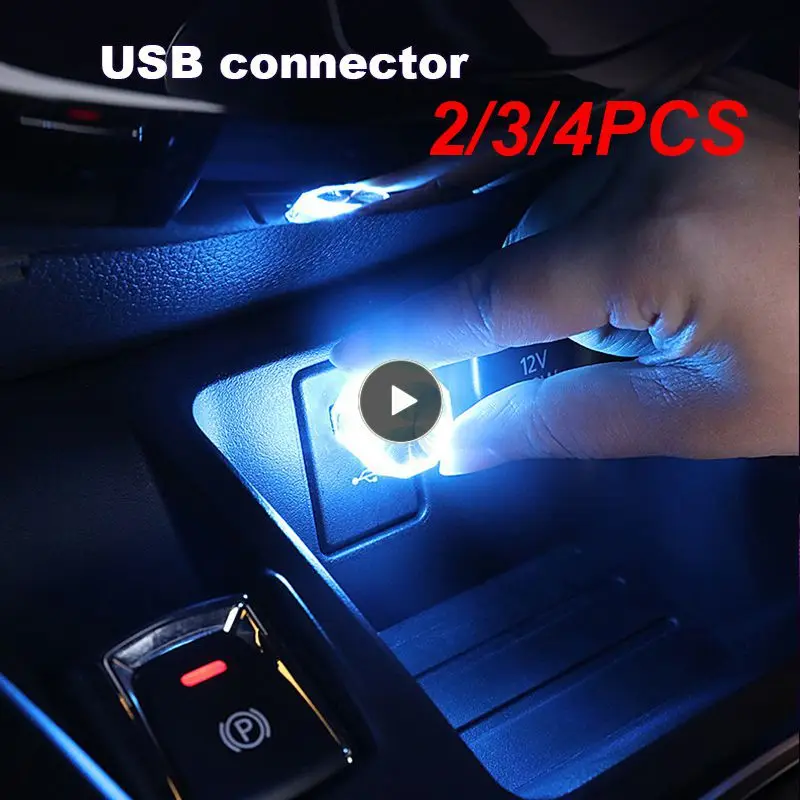 

2/3/4PCS Mini Bedside Decorative Lamp Eye Protection Super Bright Usb Night Light For Notebook Laptop Pc Computer Mobile Power