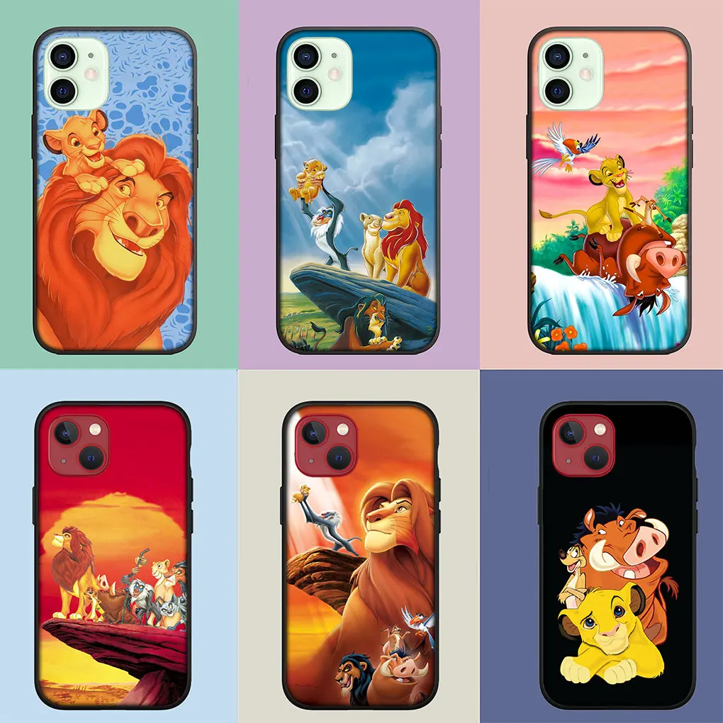 Мягкий чехол для телефона The Lion King iPhone 14 13 12 Mini 11 Pro X XR XS Max 6 7 8 Plus + SE 8+