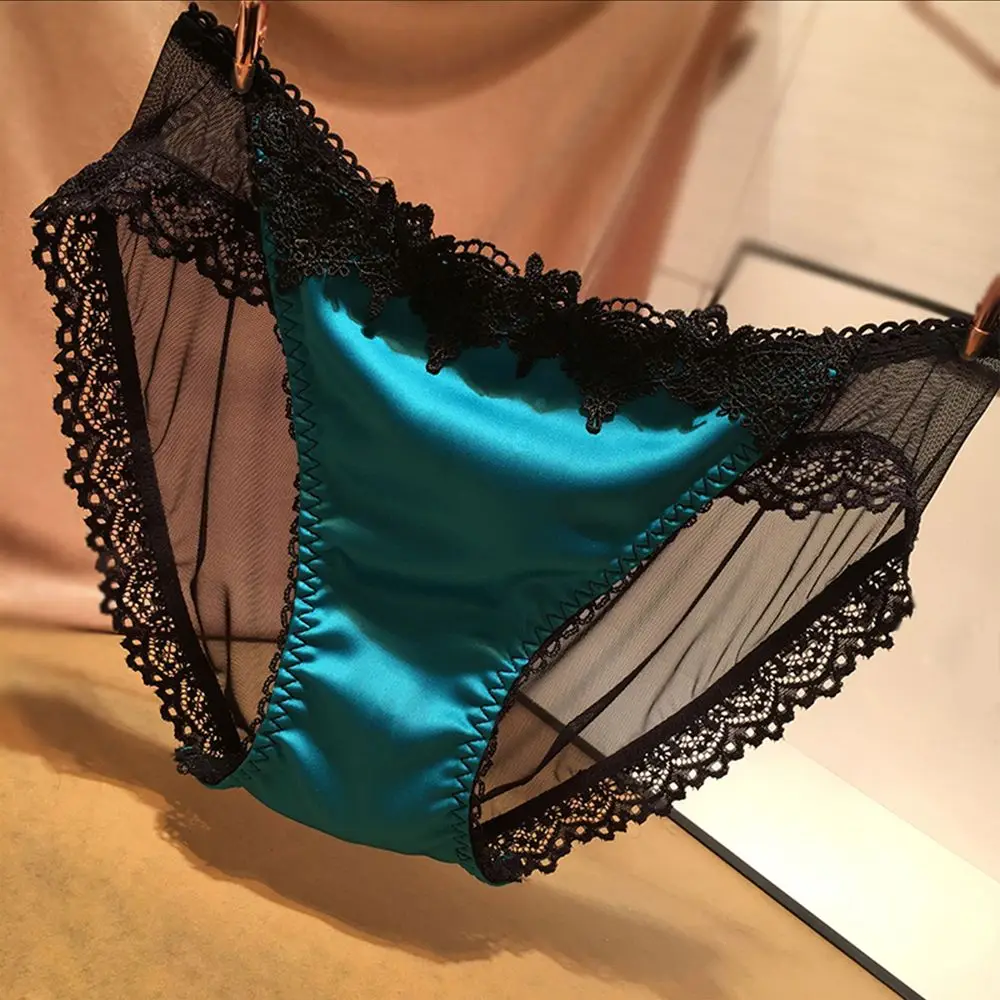 Однотонные роскошные женские кружевные трусики с низкой посадкой