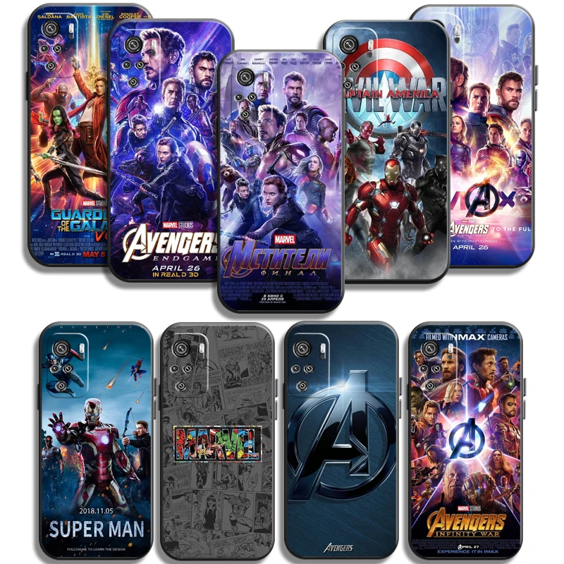 

Marvel US Logo Phone Cases For Xiaomi Redmi POCO X3 GT X3 Pro M3 POCO M3 Pro X3 NFC X3 Mi 11 Mi 11 Lite Funda Coque Soft TPU