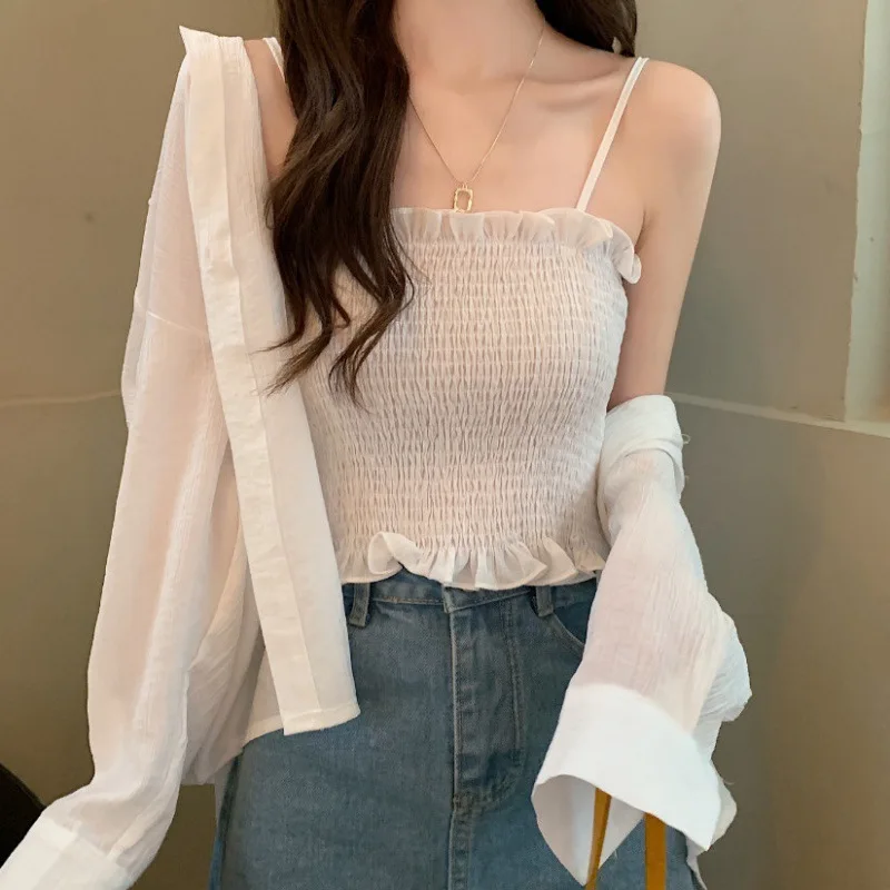 Женская рубашка с защитой от солнца новинка универсальная Свободная блузка в