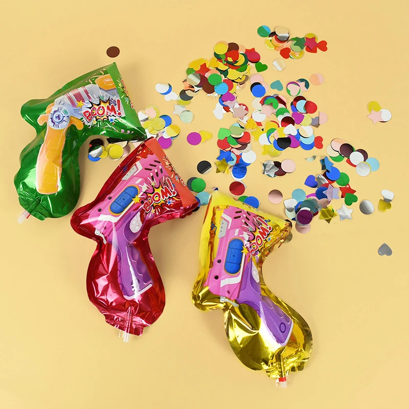 

5/10pcs Inflatable Balloon Fireworks Gun Party Toy Confetti Firework Foil Balloon for Birthday Wedding Graduation Party Supplies
