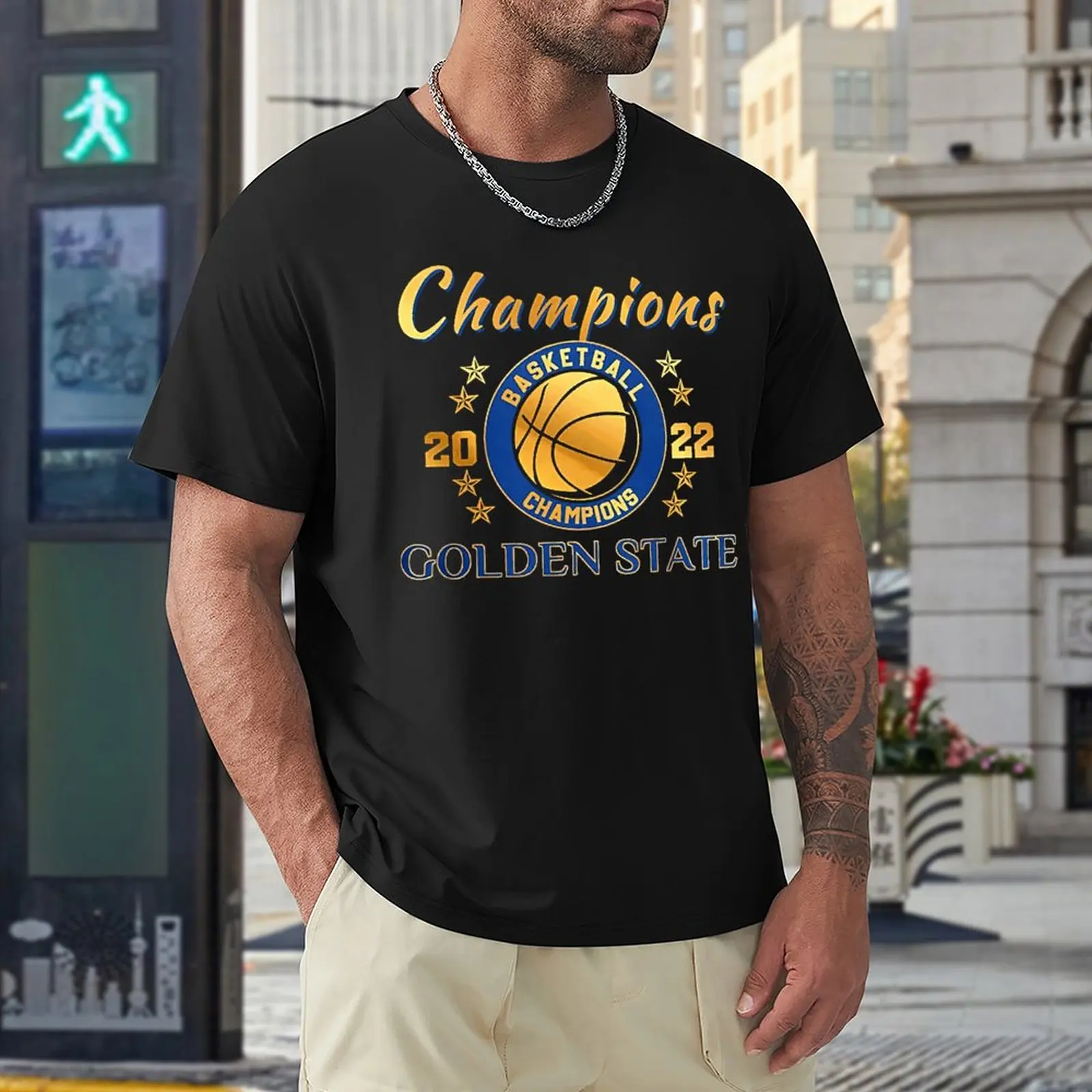 

2022 America Basketball Champion-Golden-State T Shirts Men Shirt Fashion Clothes Graphics Sweatshirt 100% Cotton TShirts Tee