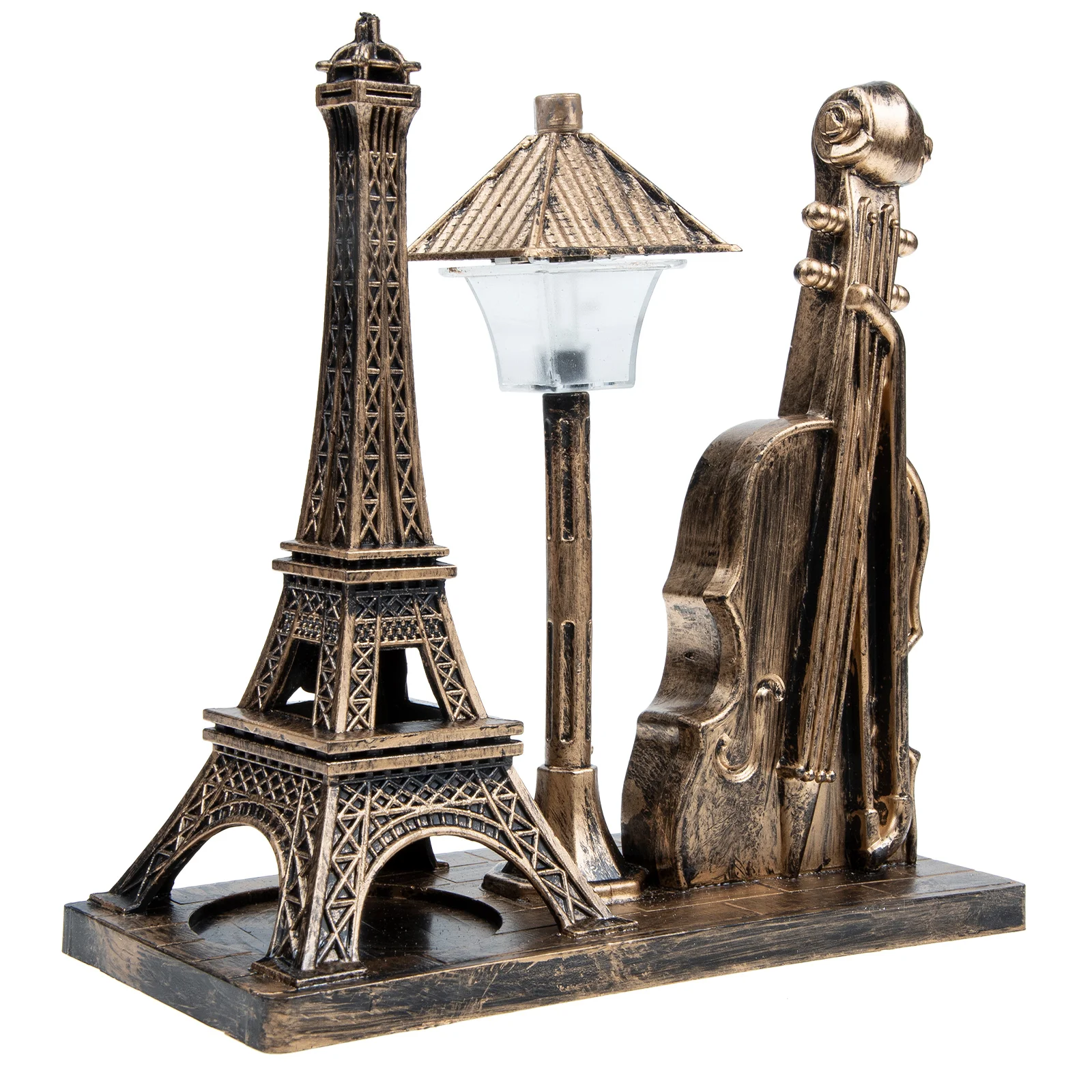 

Tower Eiffel Lamp Light Night Street Model Vintage Table Figurine Gifts Girl Old Year Violinstatue Sculpture Desk Centerpiece